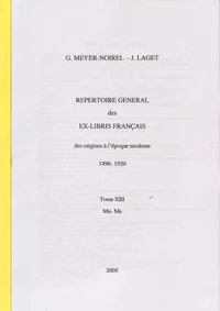 Répertoire général des ex-libris français, des origines à l'époque moderne (1496-1920)