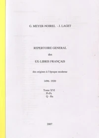 Répertoire général des ex-libris français, des origines à l'époque moderne (1496-1920)