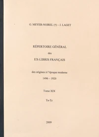 Répertoire général des ex-libris français, des origines à l'époque moderne (1496-1920)