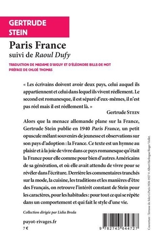 Paris France. Suivi de Raoul Dufy