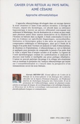 Cahier d'un retour au pays natal, Aimé Césaire. Approche ethnostylistique