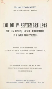 Loi du 1er septembre 1948 sur les loyers, locaux d'habitation et à usage professionnel