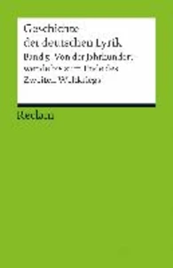 Geschichte der deutschen Lyrik