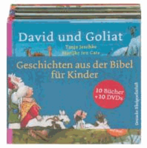 Geschichten aus der Bibel für Kinder - 10 Bilderbücher mit 10 DVDs in einer Box.