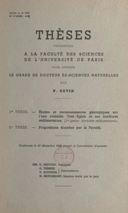 Études et reconnaissances géologiques sur l'axe cristallin Yetti-Eglab et ses bordures sédimentaires