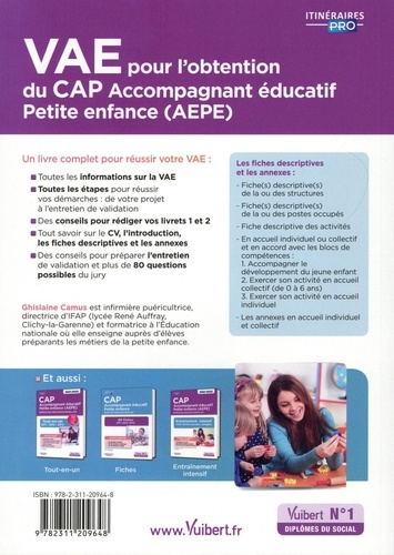 VAE pour l'obtention du CAP Accompagnement éducatif Petite enfance (AEPE). Tout-en-un