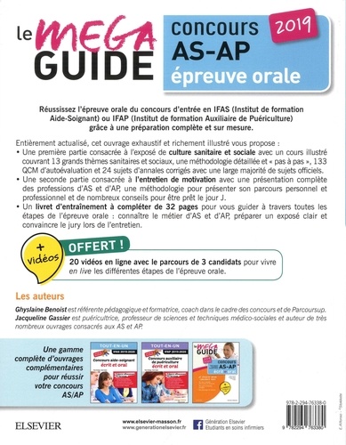 Méga guide oral AS/AP. Concours Aide-soignant et Auxiliaire de puériculture  Edition 2019