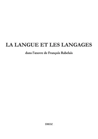 Etudes rabelaisiennes