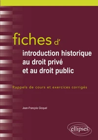 Fiches d'introduction historique au droit privé et au droit public