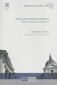 Entre communauté et indivision