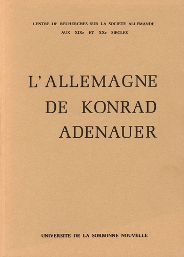 L'Allemagne de Konrad Adenauer