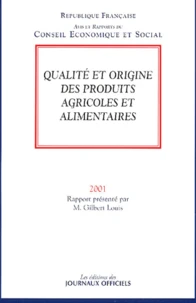 Qualité et origine des produits agricoles et alimentaires