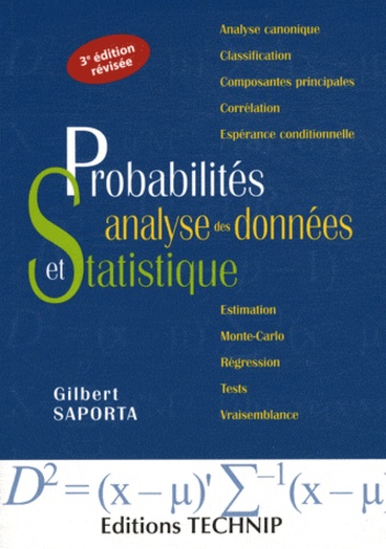 Gilbert Saporta - Probabilités, analyse des données et statistique.