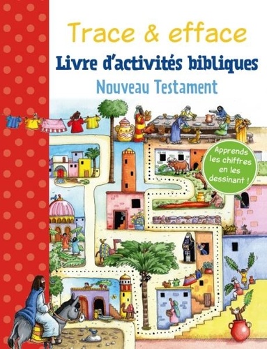 Gill Guile - Livre d'activités bibliques - Nouveau testament, avec 1 feutre noir effaçable.