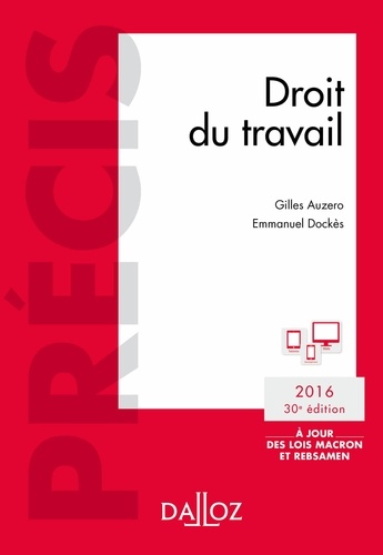 Droit du travail. Avec offre numérique  Edition 2016