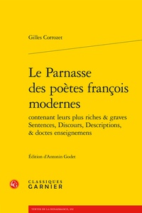 Gilles Corrozet - Le Parnasse des poètes françois modernes.