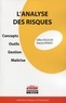 Gilles Deleuze et Patrick Ipperti - L'analyse des risques - Concepts, outils, gestion, maitrise.