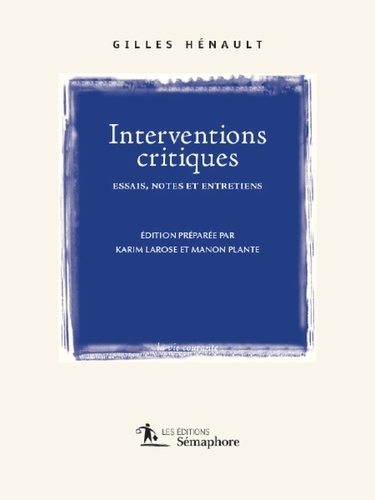 Interventions critiques