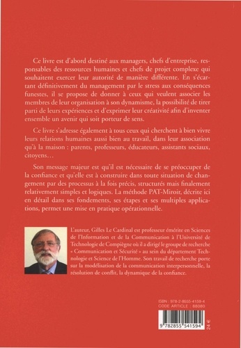 Construire la confiance grâce à la méthode... de Gilles Le Cardinal - Grand  Format - Livre - Decitre