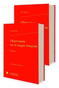 Gilles Ménage - Observations sur la langue françoise - Pack en 2 volumes reliés.