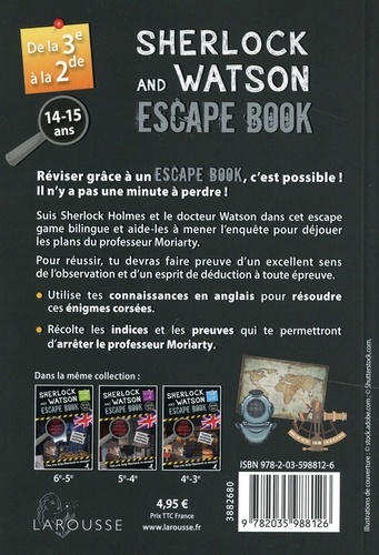 Sherlock and Watson Escape book spécial de la 3e à la 2de. Révise ton anglais en menant l'enquête !