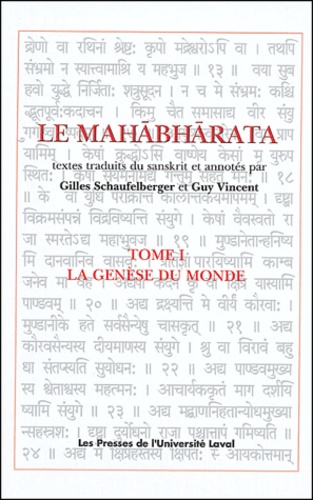 Gilles Schaufelberger et Guy R. Vincent - Le Mahabharata - Tome 1, La genèse du Monde.