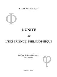 L'unité de l'expérience philosophique
