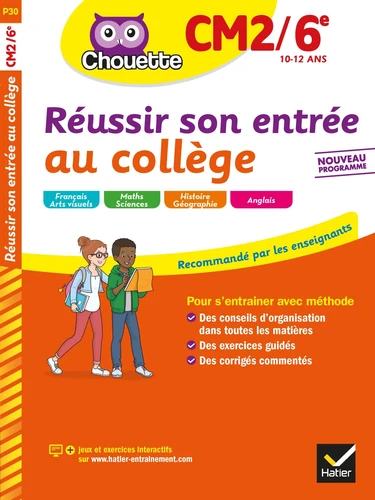 Couverture de Réussir son entrée au collège CM2/6e