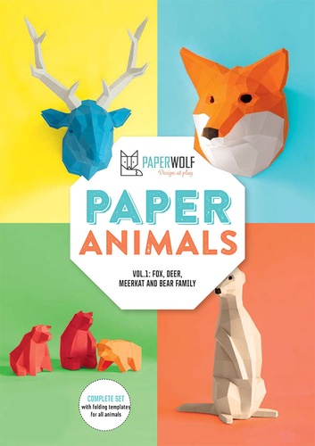  Gingko Press - Paper Animals - Volume 1, Fox, Deer, Meerkat and Bear Family.