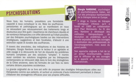 Psychosolutions. Comment résoudre rapidement les problèmes humains complexes