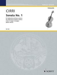 Giovanni battista Cirri - Edition Schott  : Sonata en ut majeur - cello and basso continuo..