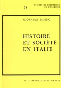 Giovanni Busino - Histoire et société en Italie.