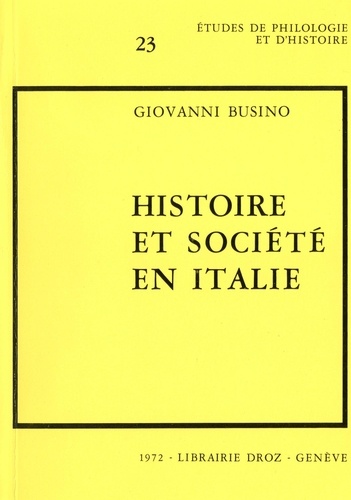 Histoire et société en Italie