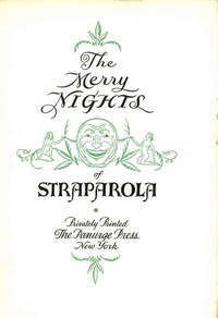 Giovanni Francesco Straparola - The Merry Nights of Straparola.
