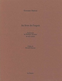 Giovanni Raboni - Au Livre De L'Esprit.