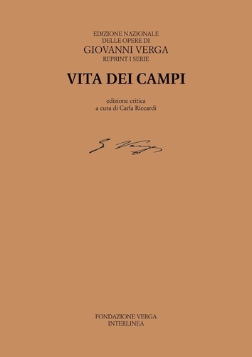 Giovanni Verga et Carla Riccardi - Vita dei campi.