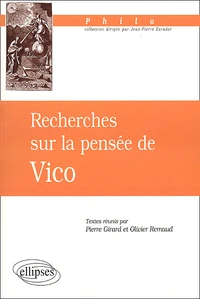 Recherches sur la pensée de Vico