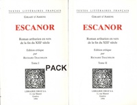 Girart d' Amiens - Escanor - Roman arthurien en vers de la fin du XIIIe siècles. Tomes 1 et 2. Pack en 2 volumes.