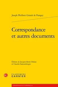 Correspondance et autres documents