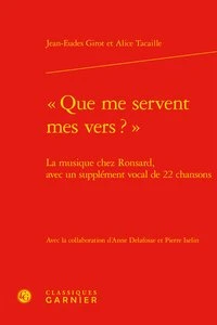 Que me servent mes vers ?