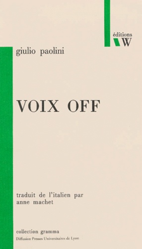 Giulio Paolini - Voix Off.