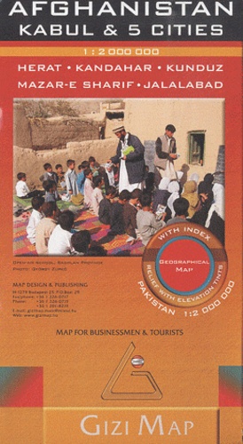  Gizi Map - Afghanistan Kabul & 5 cities - 1/2 000 000.