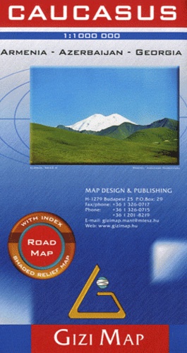  Gizi Map - Caucasus. Armenia, Azerbaijan, Georgia - 1/1 000 000.