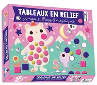 Tableaux en relief, pompons, strass et mosaïques