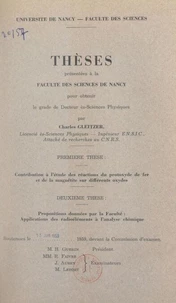 Contribution à l'étude des réactions du protoxyde de fer et de la magnétite sur différents oxydes