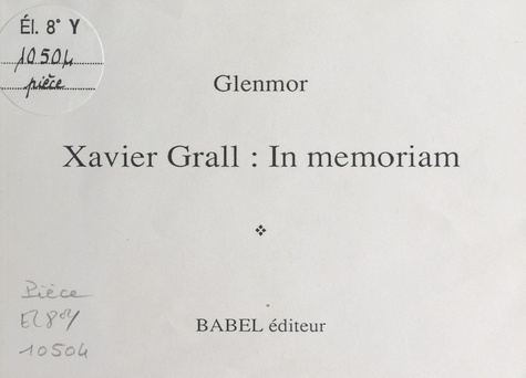 Xavier Grall : In memoriam