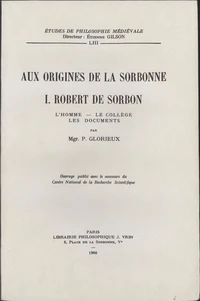Aux origines de la Sorbonne