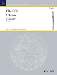 Godfrey Finger - 2 Suites - No. 1 c major / No. 2 g major. 3 treble recorders..