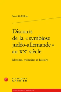 Discours de la "symbiose judéo-allemande" au XXe siècle