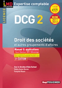 Droit des sociétés et autres groupements des affaires DCG 2